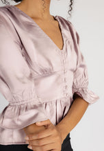 Load image into Gallery viewer, Satin Ruffle Top
